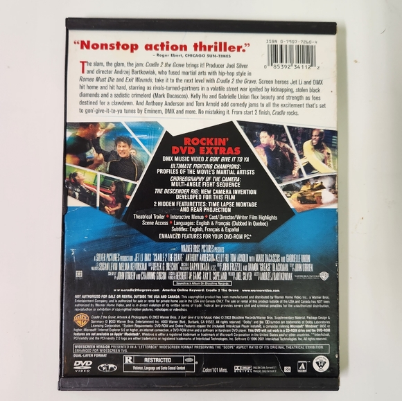 🎬3/$15 Cradle 2 the Grave DVD Widescreen - Picture 4 of 4
